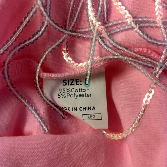 Cowboy T Shirt Large Pink Cropped Silver Fringe Western Cowgirl Crop Top - Picture 12 of 15